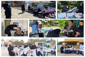 برگزاری مراسم افتتاحیه وارنیش فلوراید تراپی و جشن دندان ۶ در مدرسه شهید خلج رباط کریم