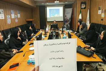 برگزاری کارگاه آموزشی «راهنمای آموزشی خودمراقبتی در پیشگیری از سرطان» در شبکه بهداشت و درمان رباط کریم